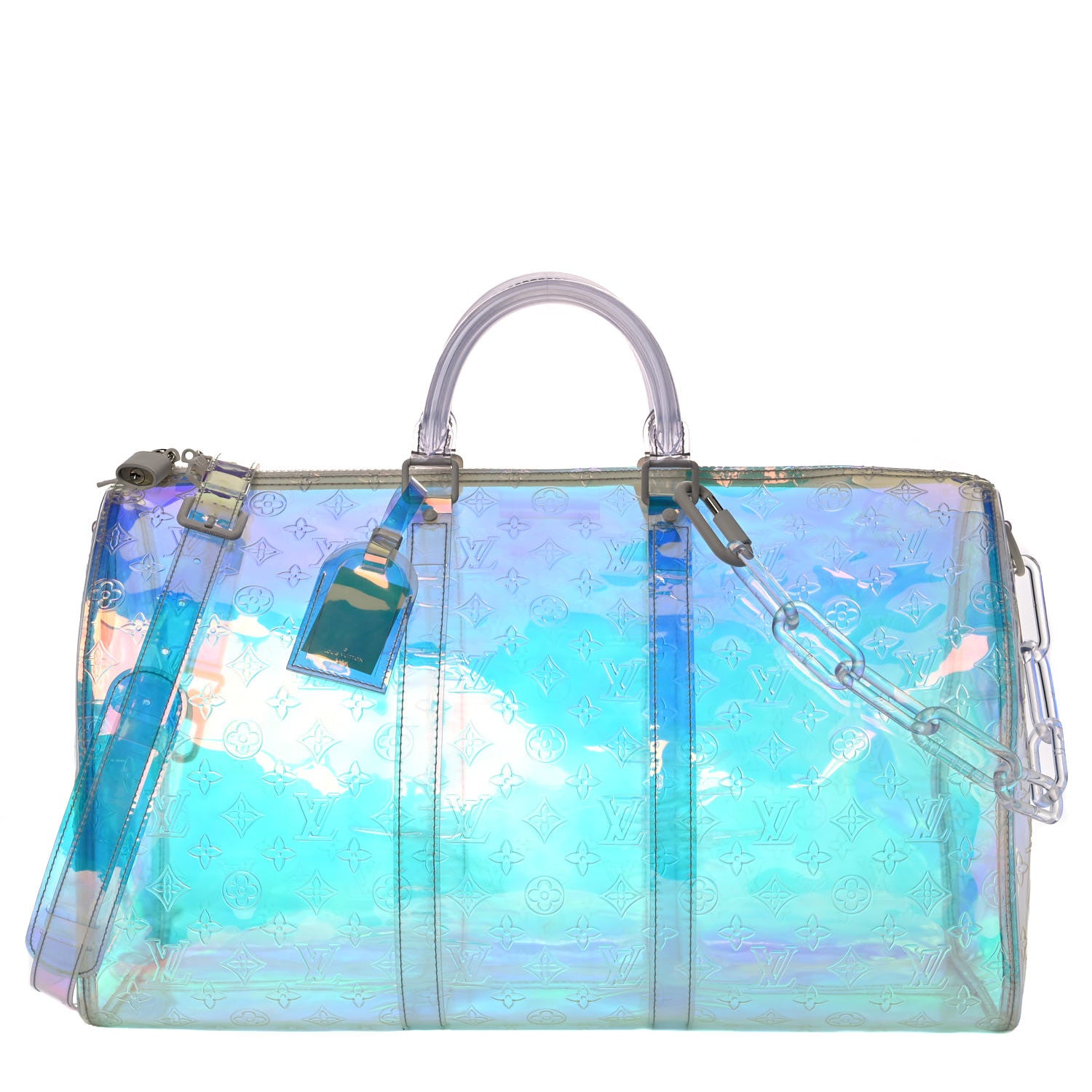 Louis Vuitton PVC Monogram Keepall Bandouliere 50 Iridescent Prism 1 of 16