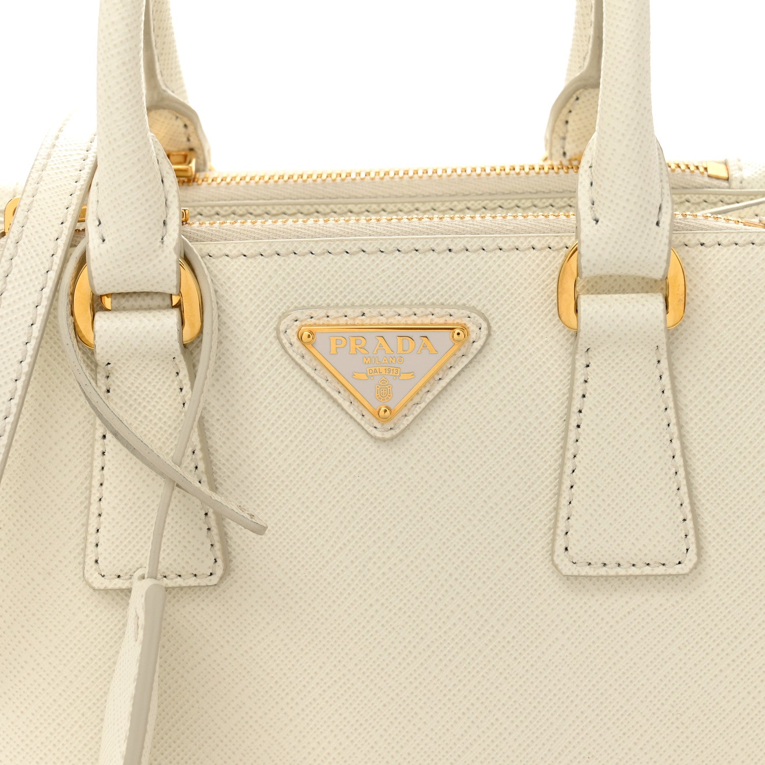 Prada Saffiano Lux Micro Galleria Double Zip Tote White 8 of 10