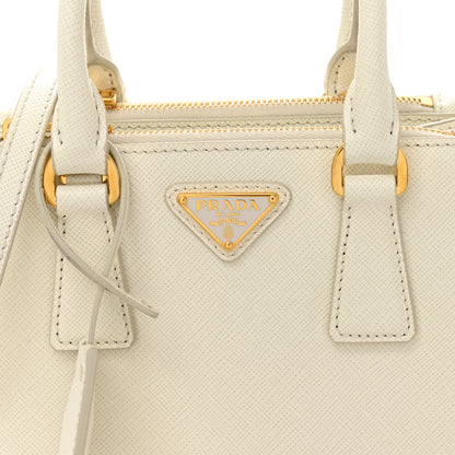 Prada Saffiano Lux Micro Galleria Double Zip Tote White 8 of 10