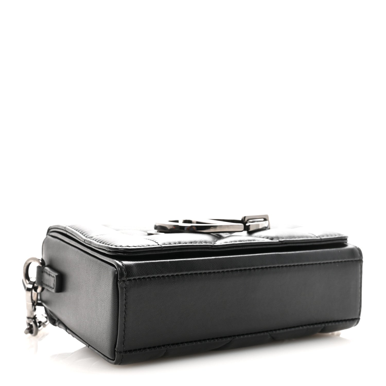 Christian Dior Lambskin Maxi Cannage Small 30 Montaigne Chain Top Handle Bag Black 4 of 10