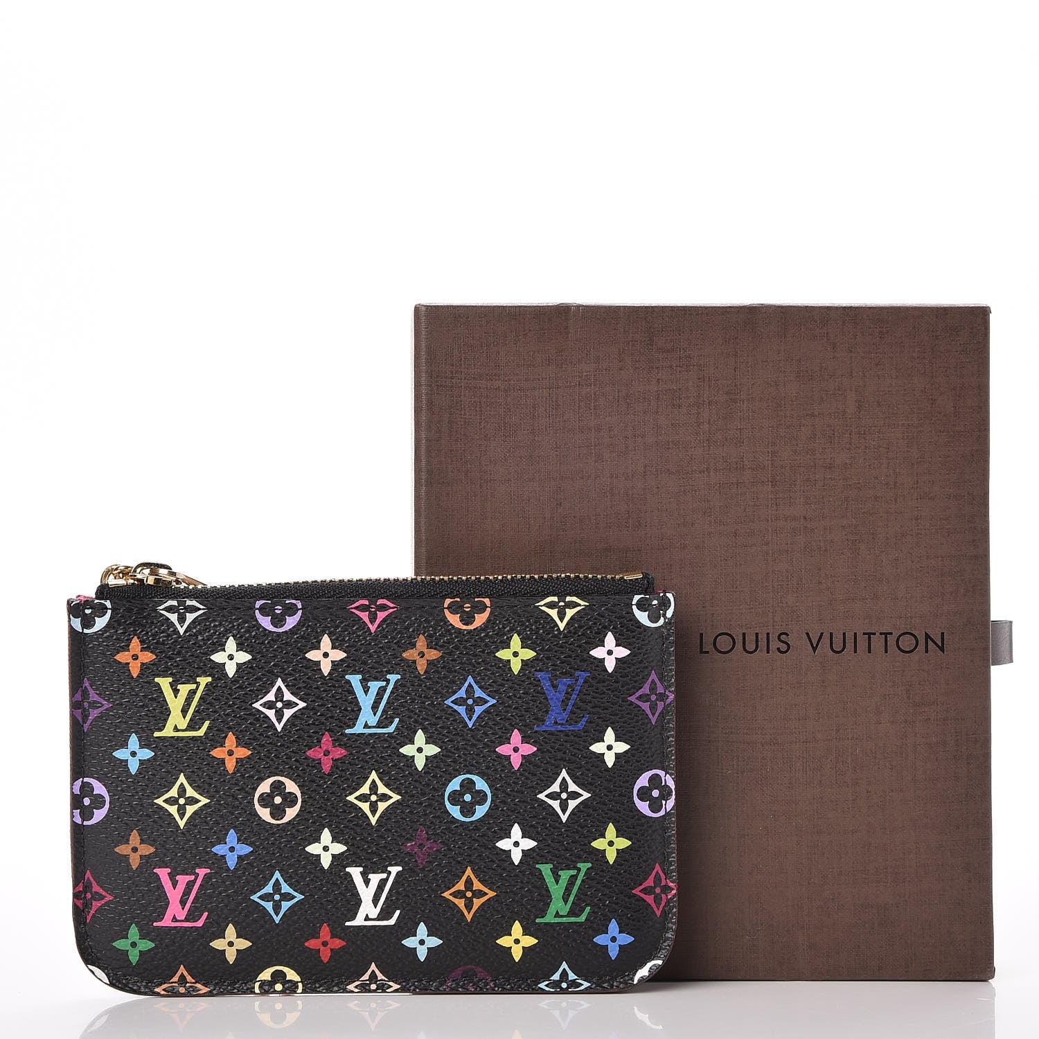 Louis Vuitton Monogram Multicolor Key Pouch Black Grenade 7 of 7