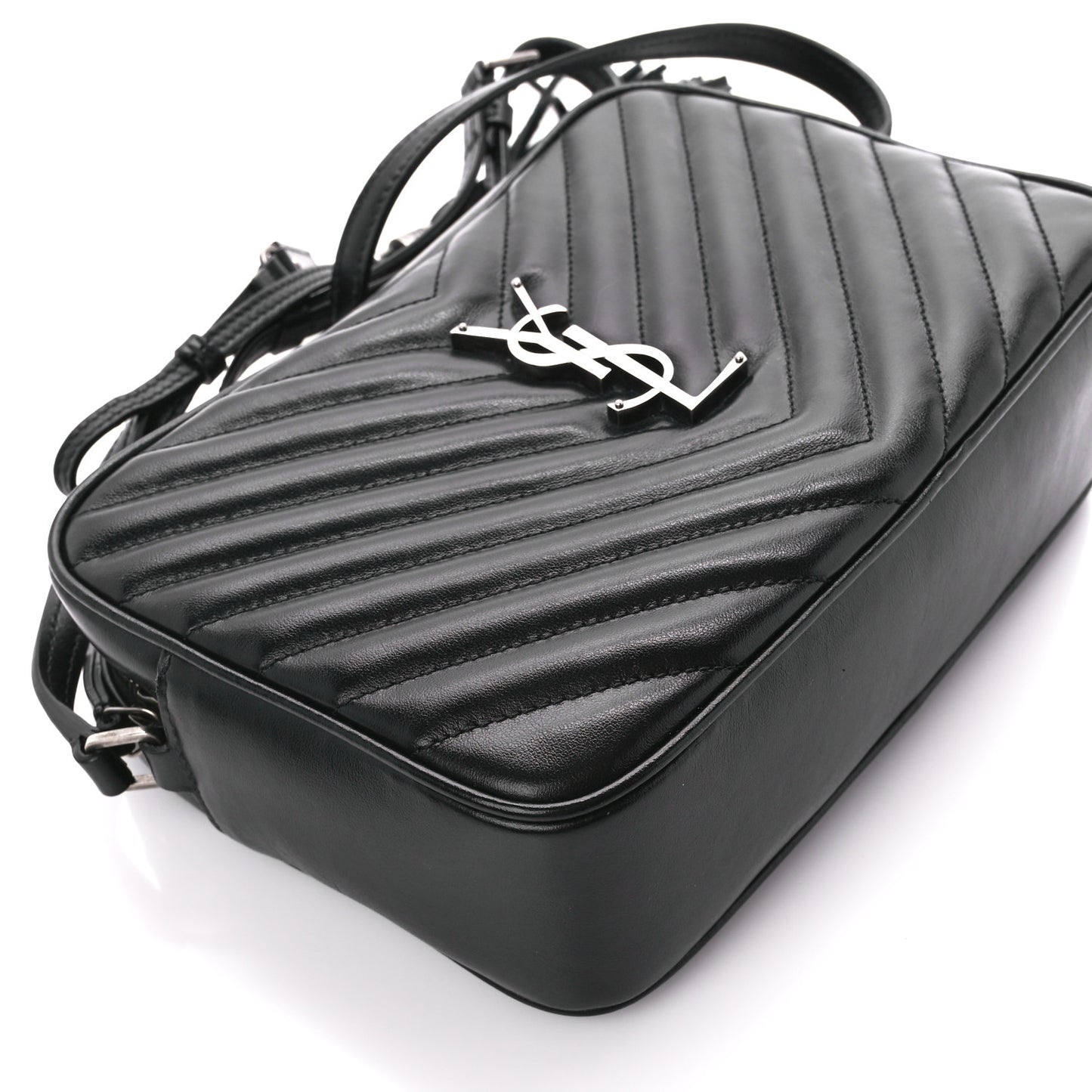 Calfskin Matelasse Monogram Lou Camera Bag Black
