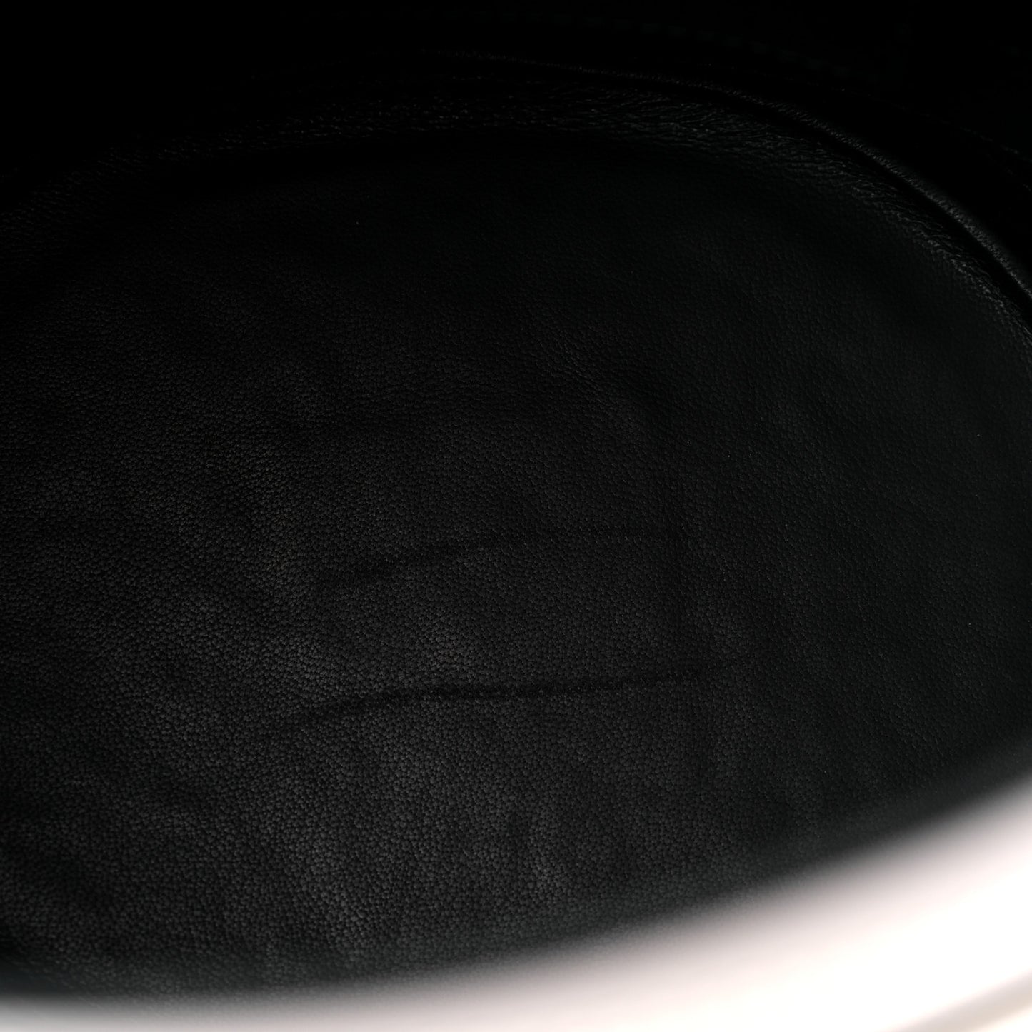 Calfskin Mini Curve Bucket Bag White