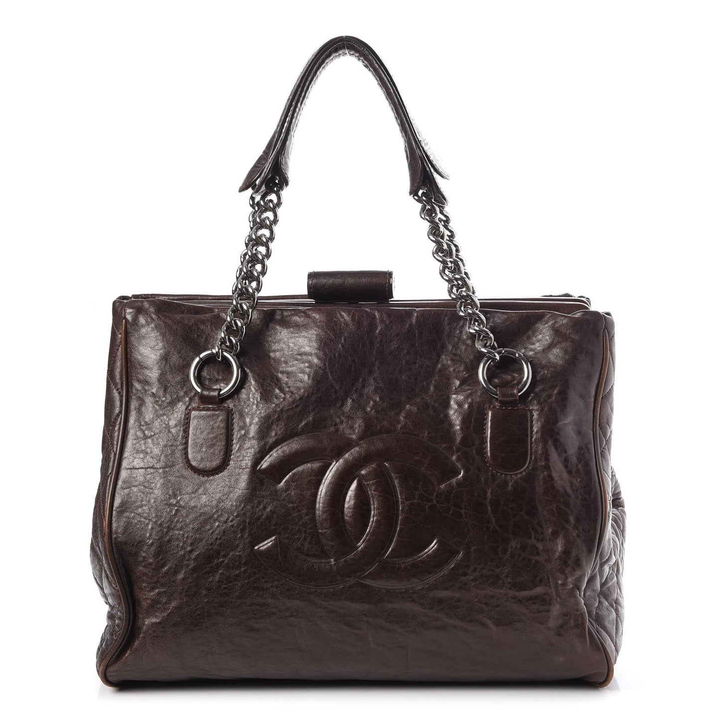 Calfskin Medium Perfect Day Tote Dark Brown