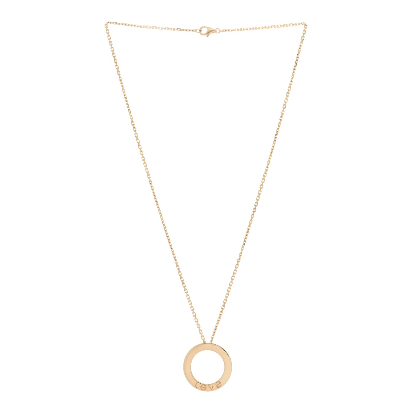 18K Yellow Gold LOVE Pendant Necklace