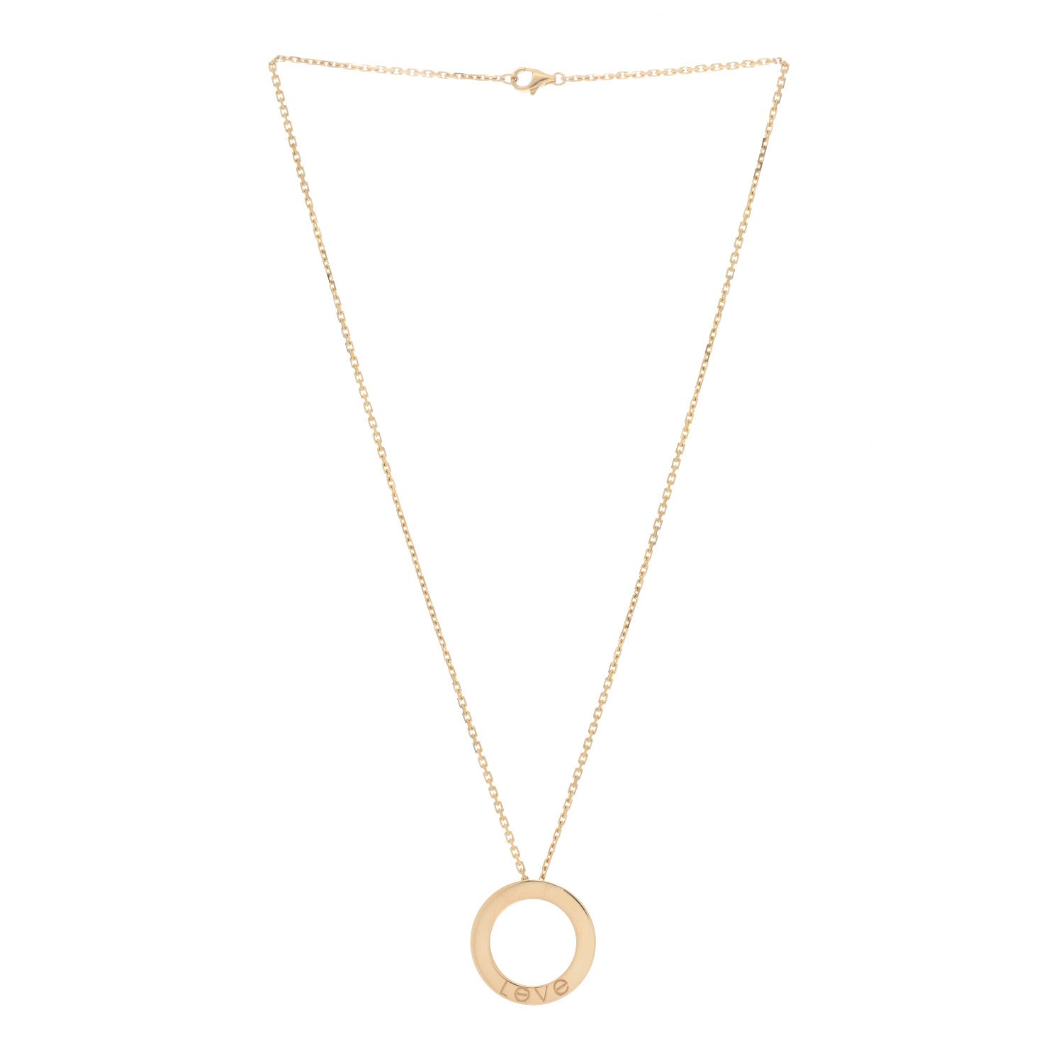 Cartier 18K Yellow Gold LOVE Pendant Necklace 2 of 5