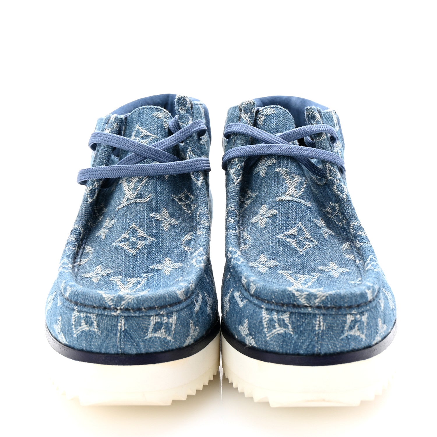 Louis Vuitton Monogram Denim Mods Ankle Boot 8 Blue 3 of 9