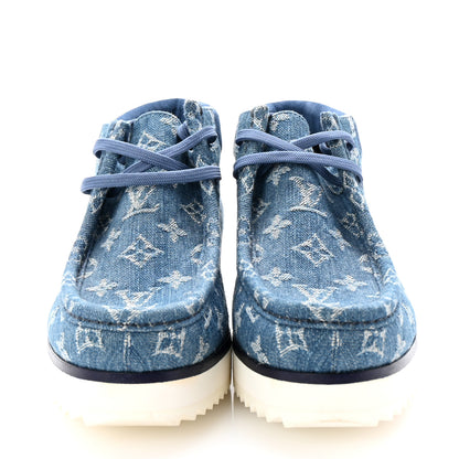 Louis Vuitton Monogram Denim Mods Ankle Boot 8 Blue 3 of 9