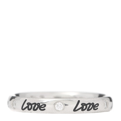 Tiffany Sterling Silver Enamel Diamond Paloma Picasso Love Band Ring 53 6.5 1 of 4