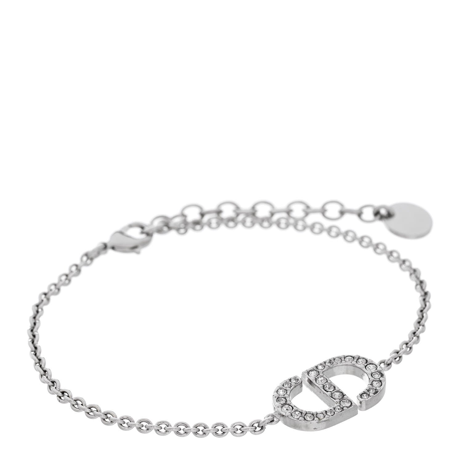 Christian Dior Crystal CD Bracelet Silver 1 of 5