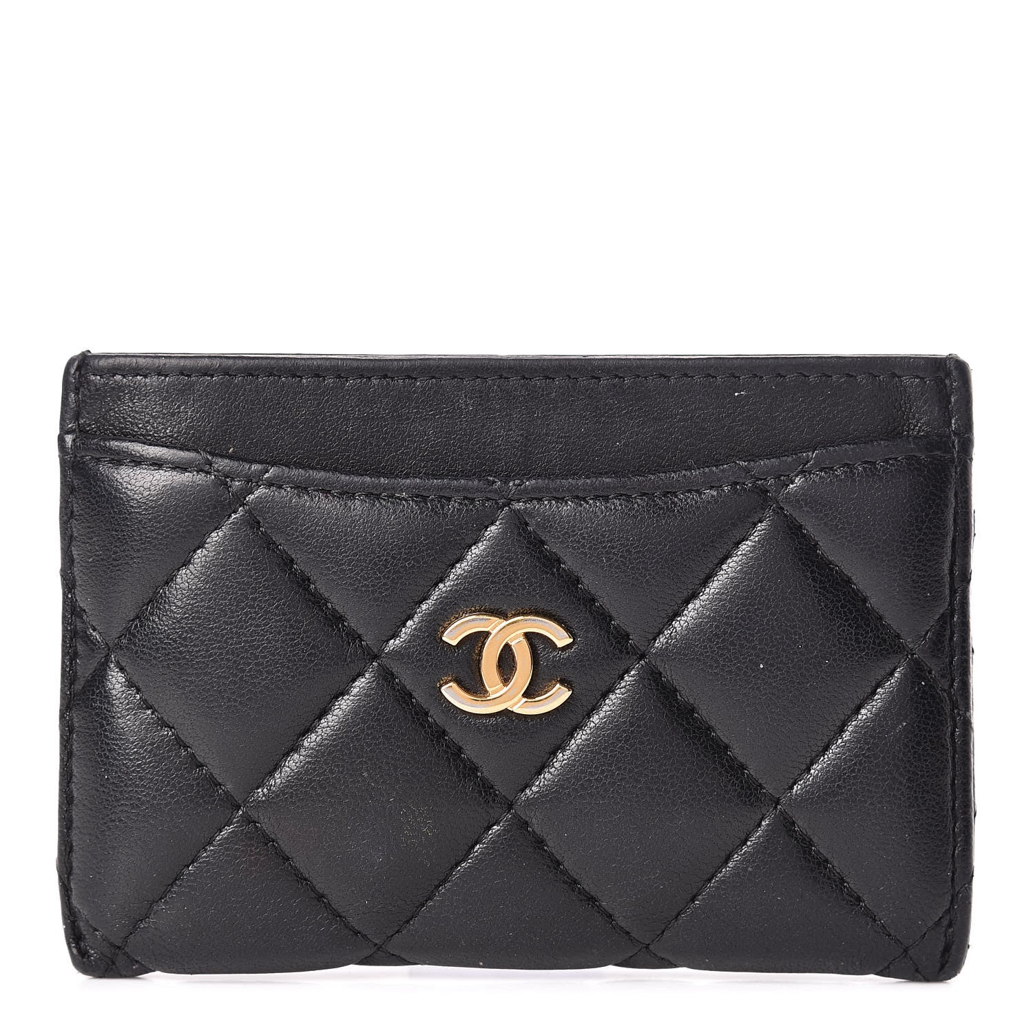 Chanel Lambskin Quilted Card Holder Black 1 of 9