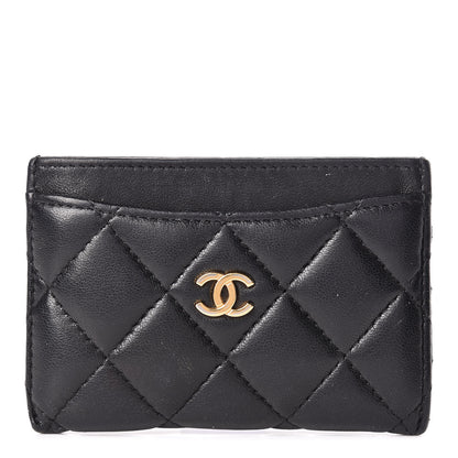 Chanel Lambskin Quilted Card Holder Black 1 of 9