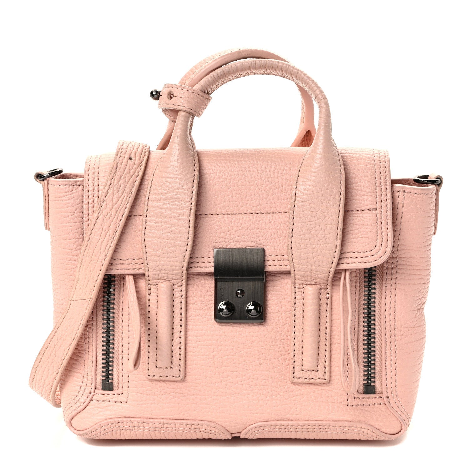 3.1 Phillip Lim Textured Calfskin Mini Pashli Satchel Petal 1 of 14
