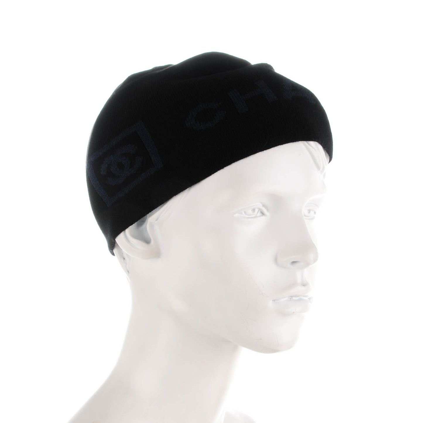 Merino Wool CC Beanie Hat Black