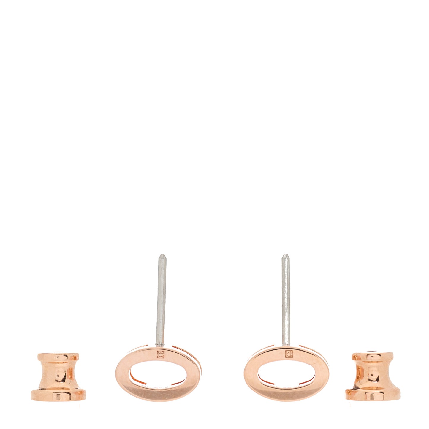 Rose Gold Lacquered Mini Pop H Earrings Rose Sakura