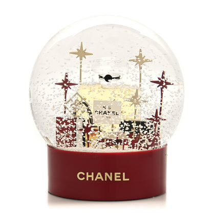 Chanel Glass CC Shopping Bag Snow Globe Burgundy 3 of 8