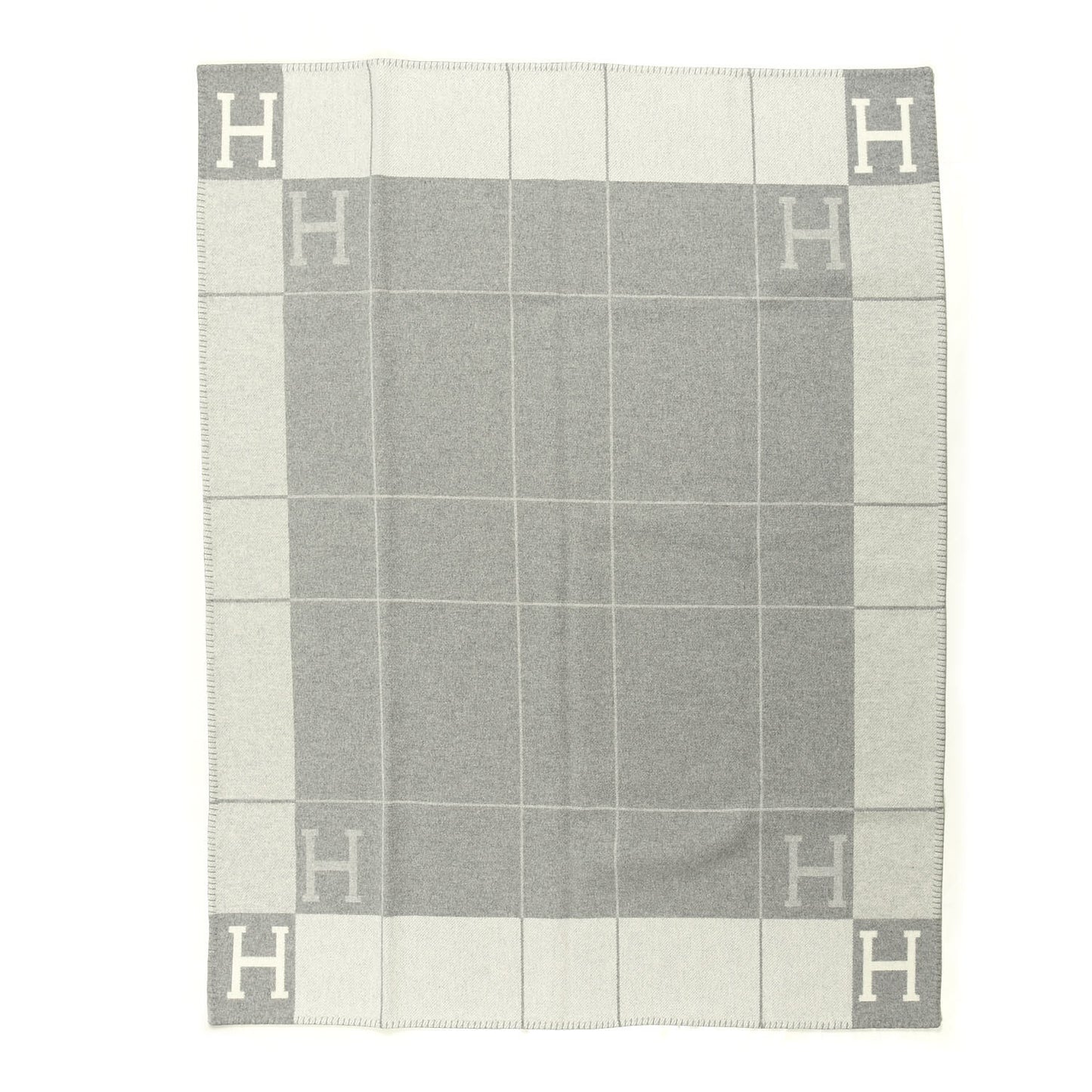 Wool Cashmere Avalon III Blanket Ecru Gris Clair