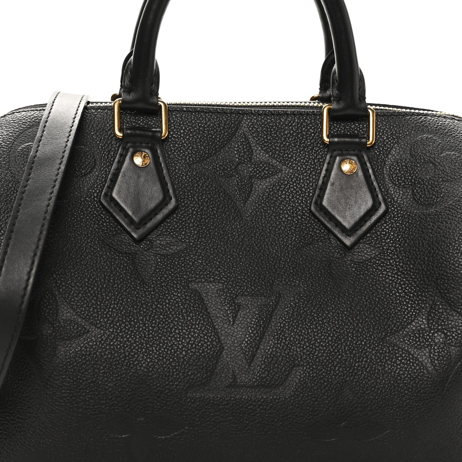 Louis Vuitton Empreinte Monogram Giant Speedy Bandouliere 25 Black 7 of 9