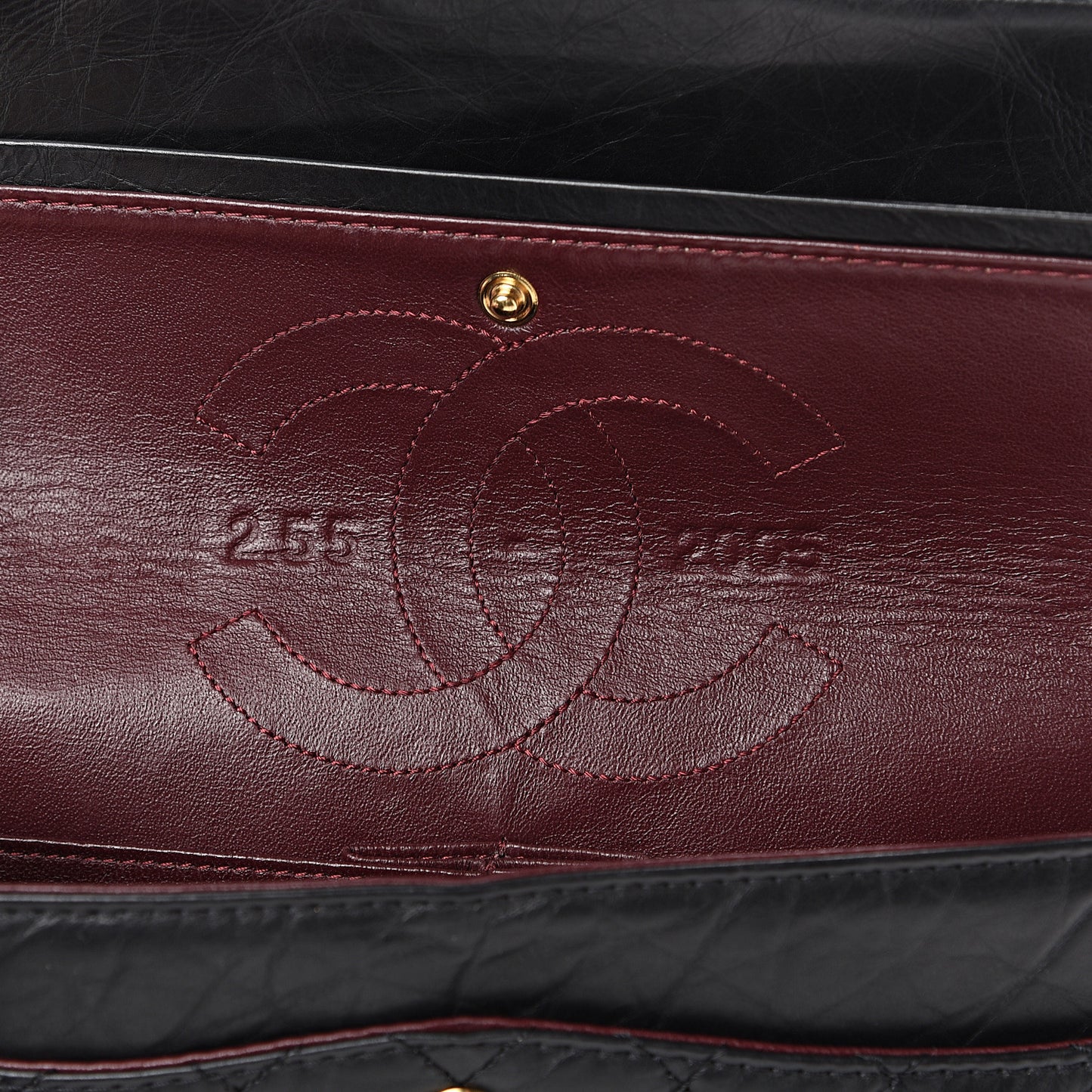Aged Calfskin 50th Anniversary 2.55 Reissue 225 Flap Black
