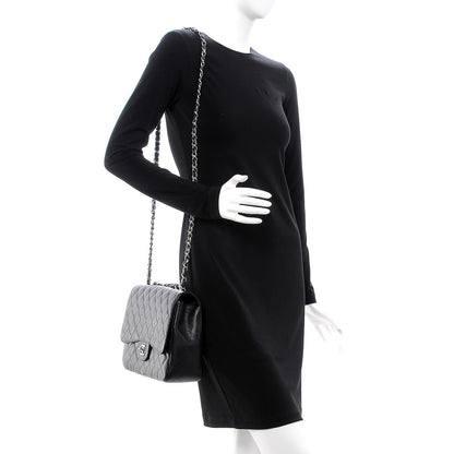 Chanel Caviar Quilted Jumbo Single Flap Black 2 of 9