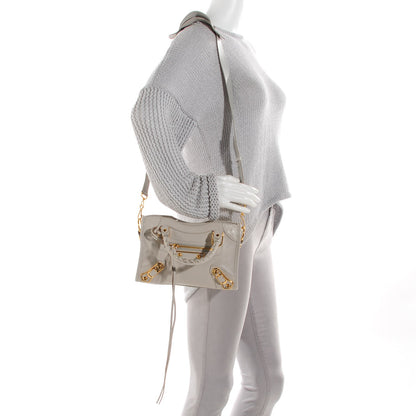 Balenciaga Chevre Gold Metallic Edge Hardware Mini City Gris Clair Gris Perle 2 of 12