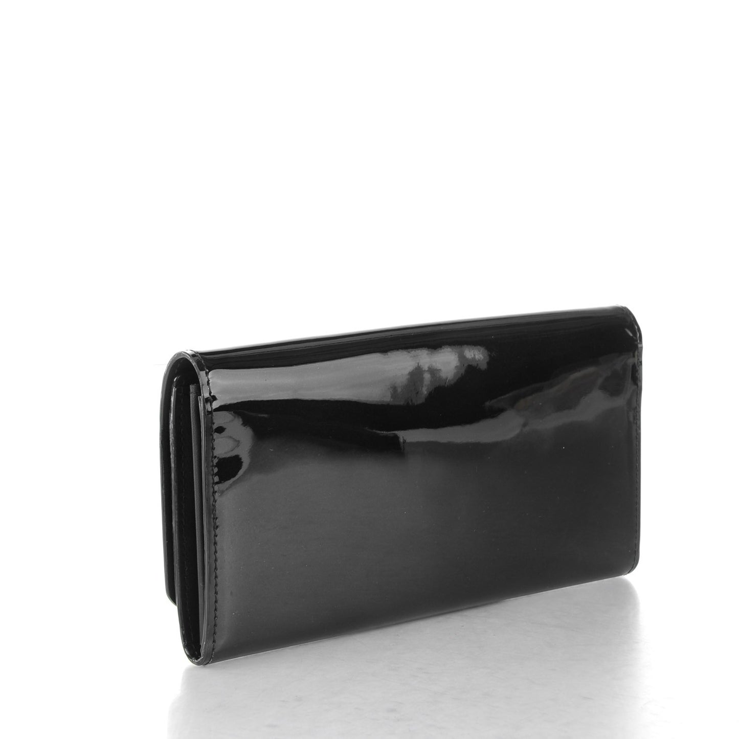 Patent Louise Clutch Black