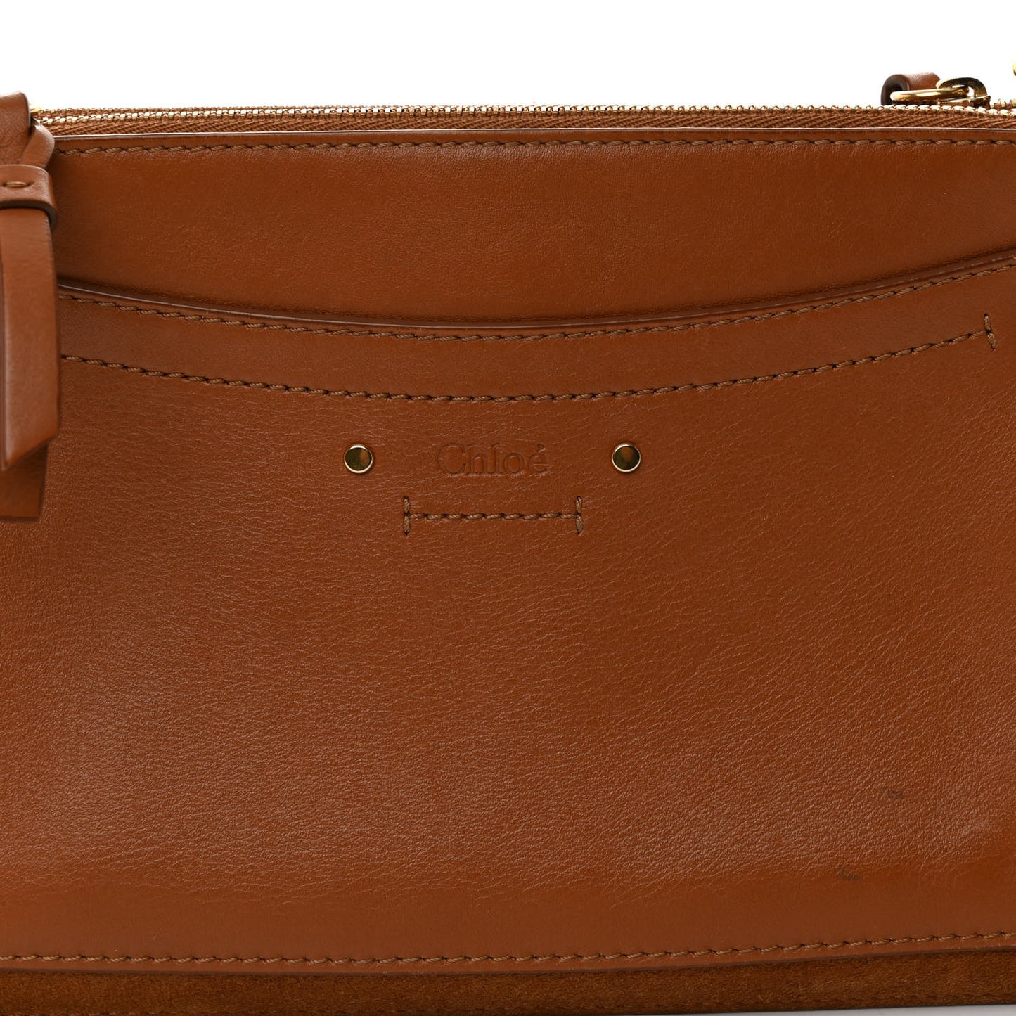 Calfskin Suede Mini Roy Bag Caramel