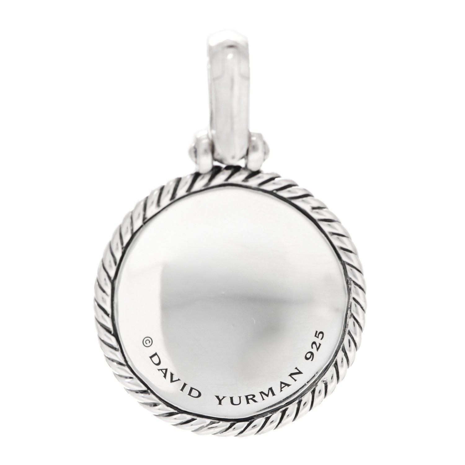 David Yurman Sterling Silver Diamond Cable Collectibles Tree of Life Amulet Pendant 3 of 3