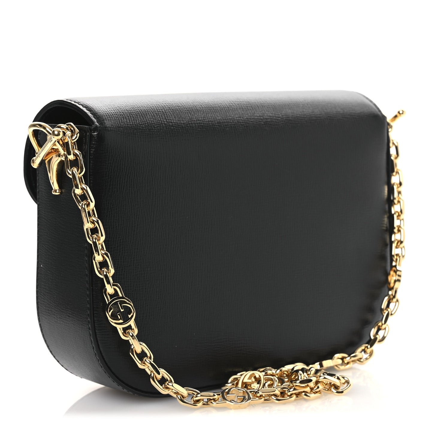 Azalea Calfskin Mini Crystal Horsebit 1955 Shoulder Bag Black