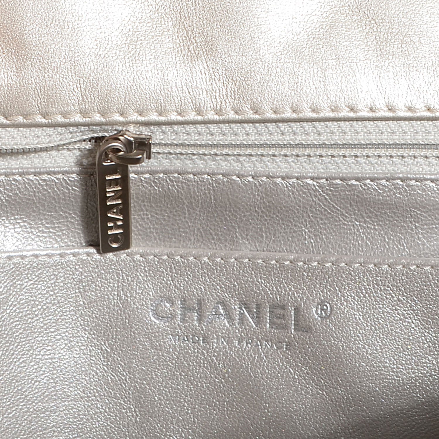 Chanel Metallic Lambskin Jumbo Single Flap Light Gold 6 of 8