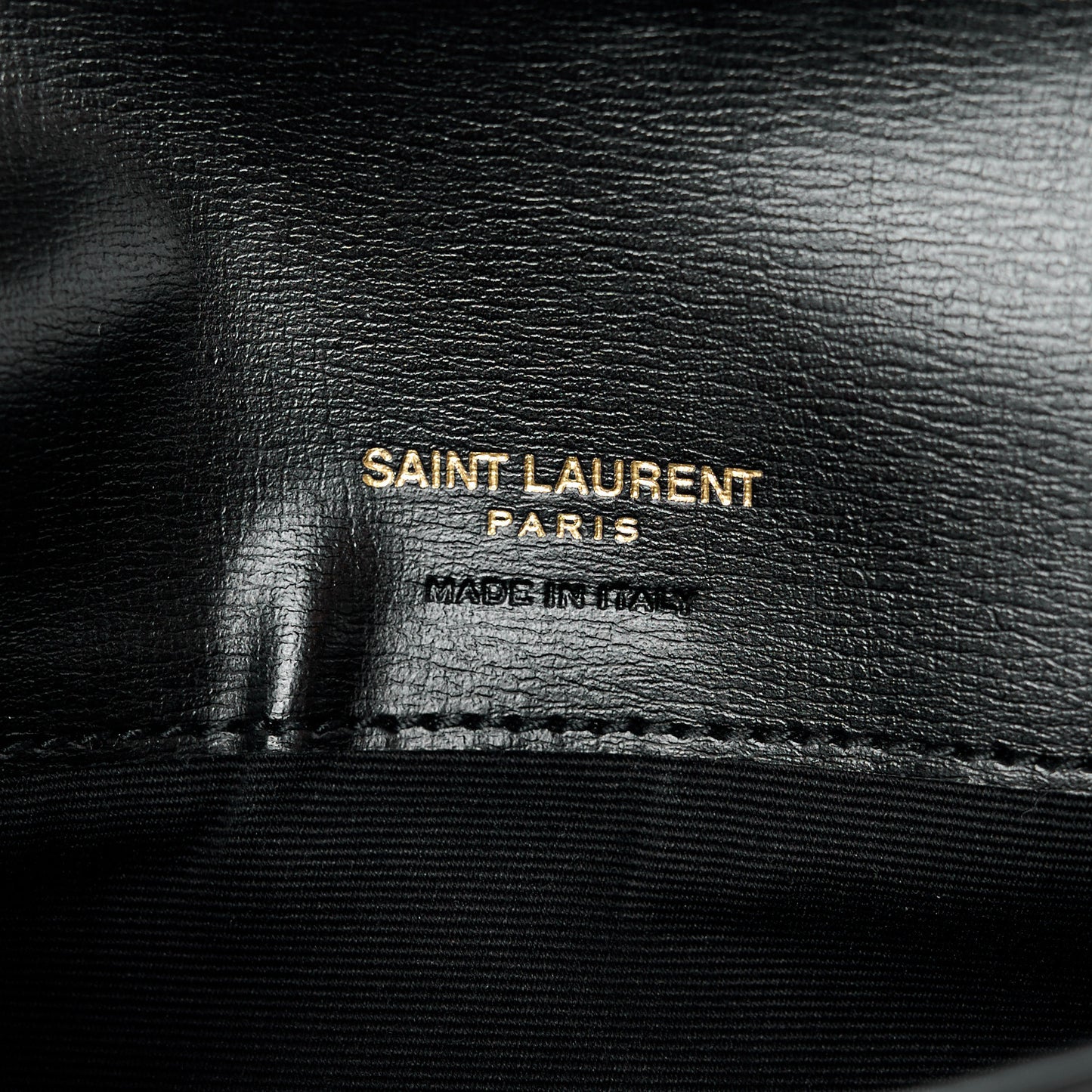 Grained Calfskin Monogram Phone Holder Crossbody Black
