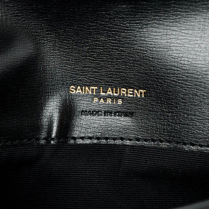 Saint Laurent Grained Calfskin Monogram Phone Holder Crossbody Black 6 of 12