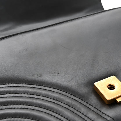 Gucci Calfskin Matelasse Small GG Marmont Top Handle Shoulder Bag Black 11 of 11