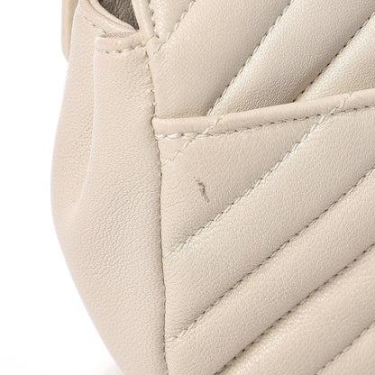 Saint Laurent Sheepskin Matelasse Monogram Classic Baby Chain Bag White 14 of 17