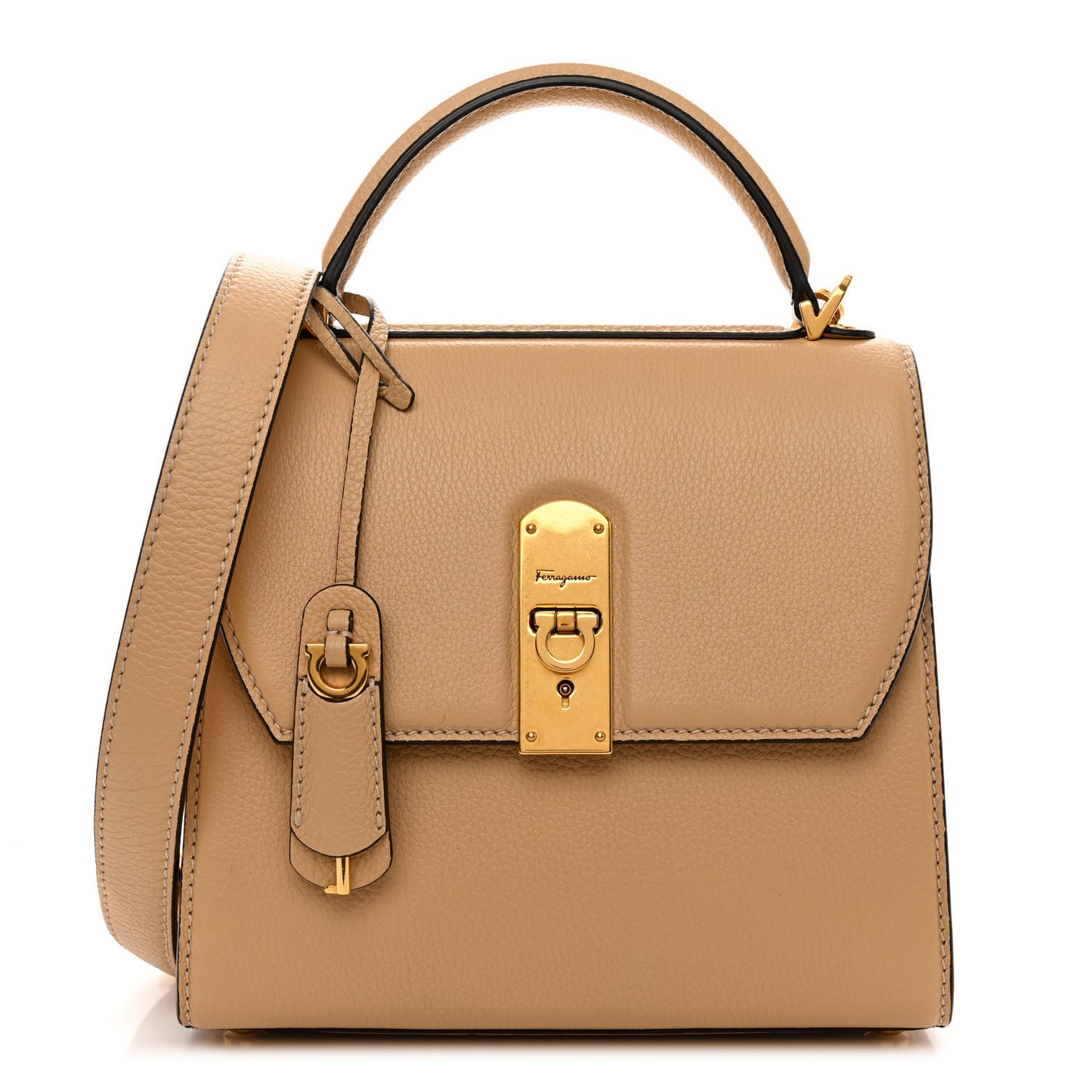 Calfskin Suede Small Boxyz Beige
