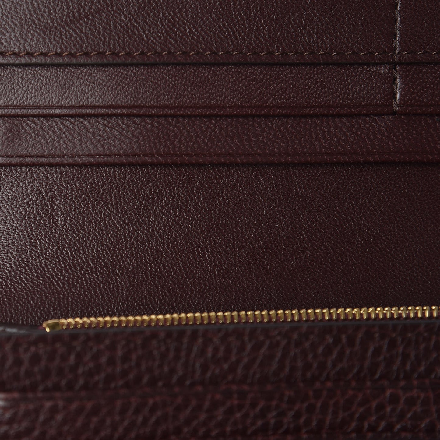 Natural Grain Calfskin Continental Wallet Oxblood