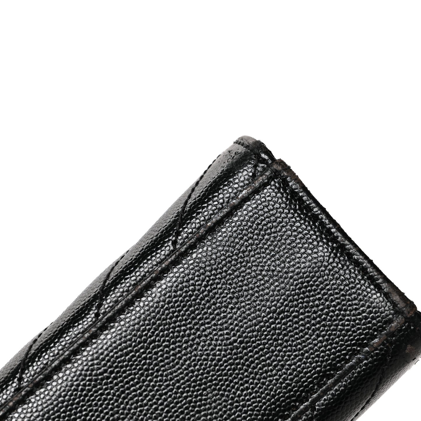 Grain De Poudre Matelasse Chevron Large Monogram Satchel Black