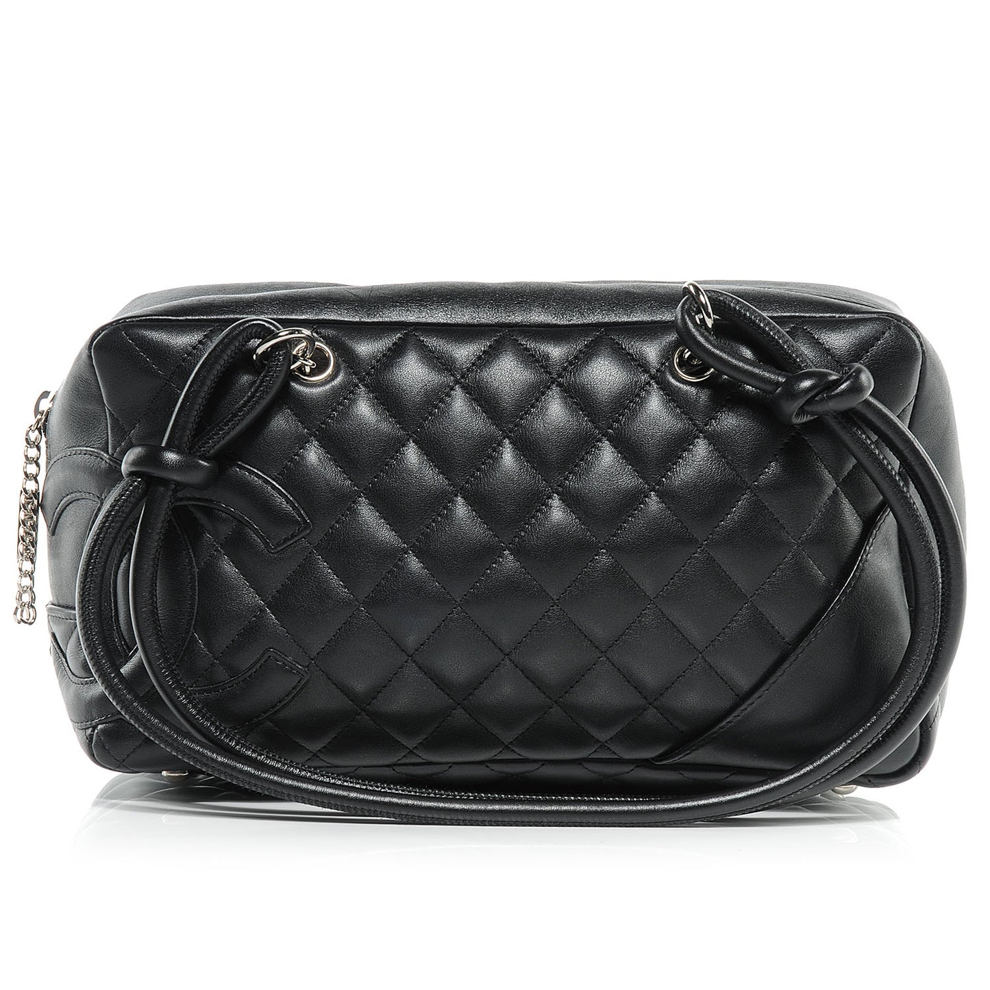 Calfskin Quilted Large Cambon Bowler Black