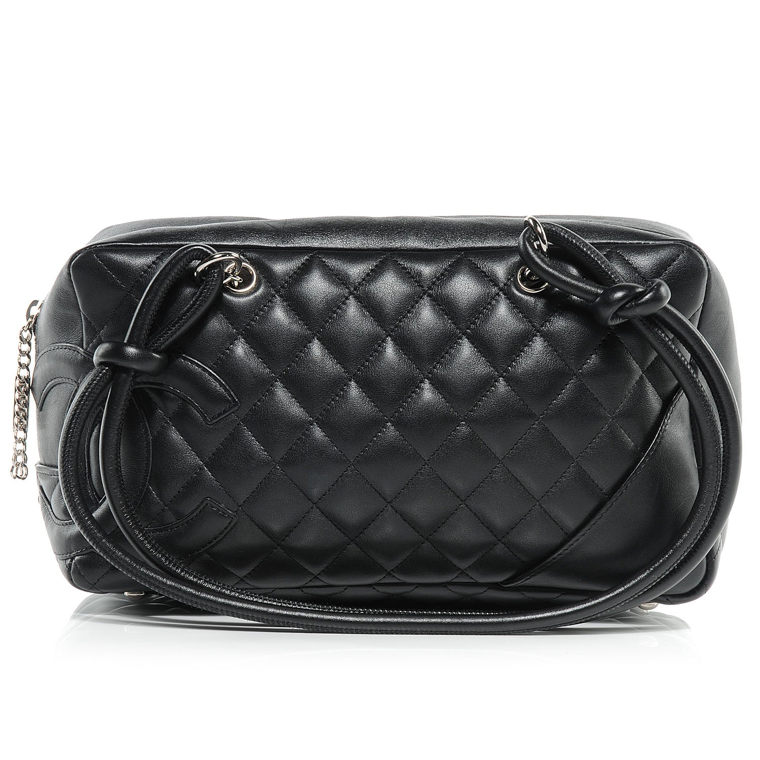 Chanel Calfskin Quilted Large Cambon Bowler Black 1 of 7