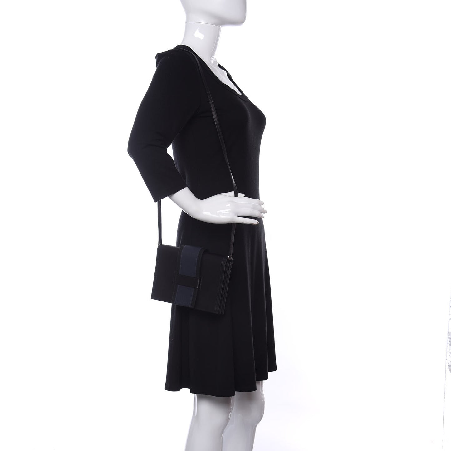 Evergrain Evercolor H Passant Clutch Bleu Indigo Black Bleu Nuit