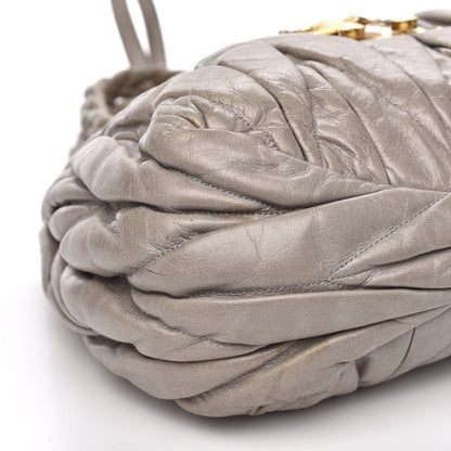 Miu Miu Nappa Matelasse Top Handle Satchel Fumo 12 of 14