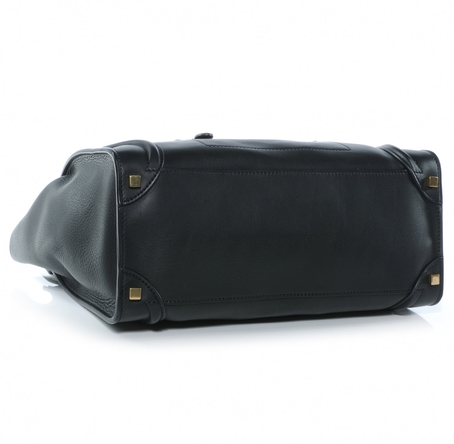 Smooth Calfskin Shoulder Luggage Black
