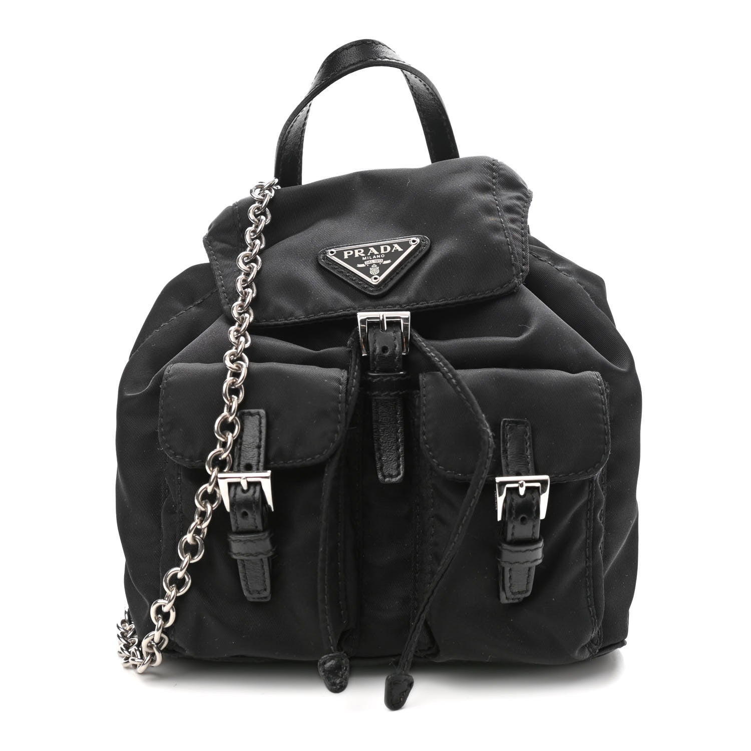 Prada Nylon Vela Mini Crossbody Backpack Black 1 of 13