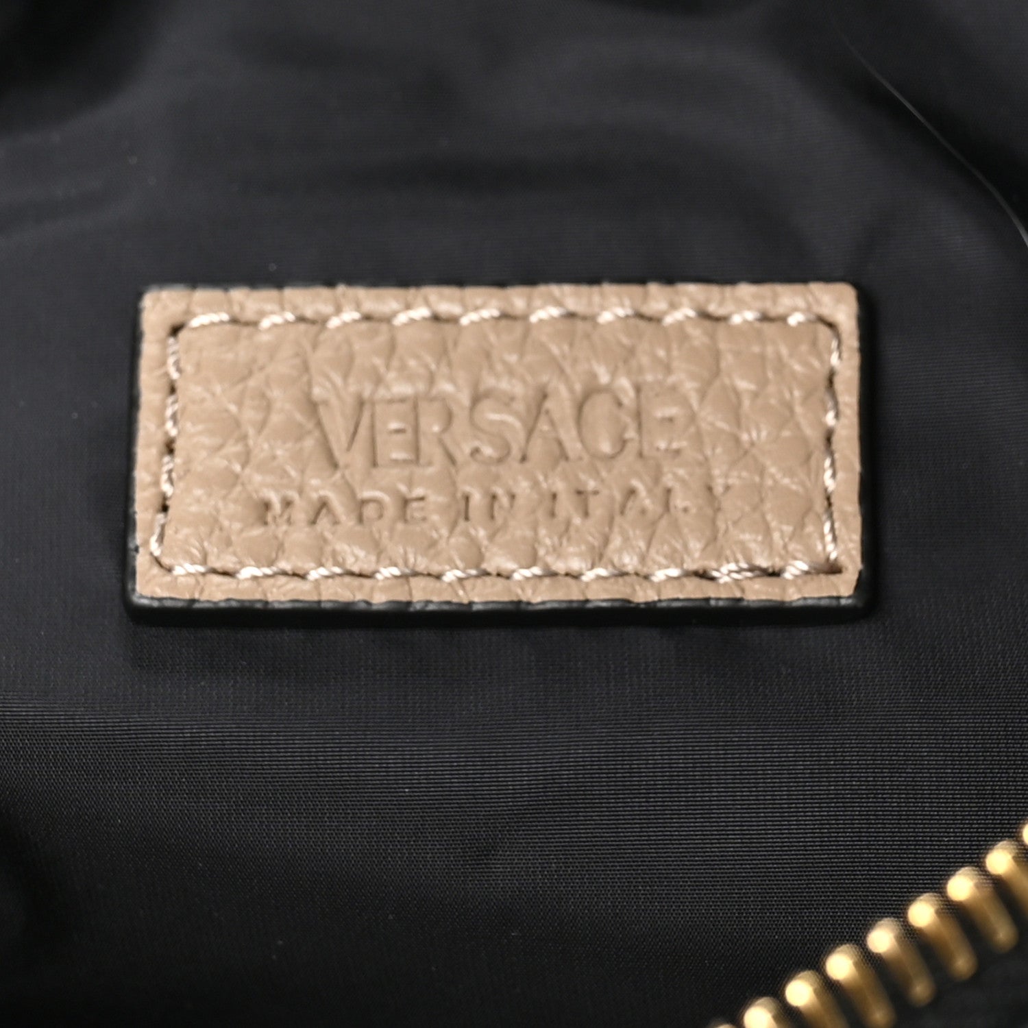 Versace Grained Calfskin Vanitas Medusa Belt Bag Taupe 6 of 9