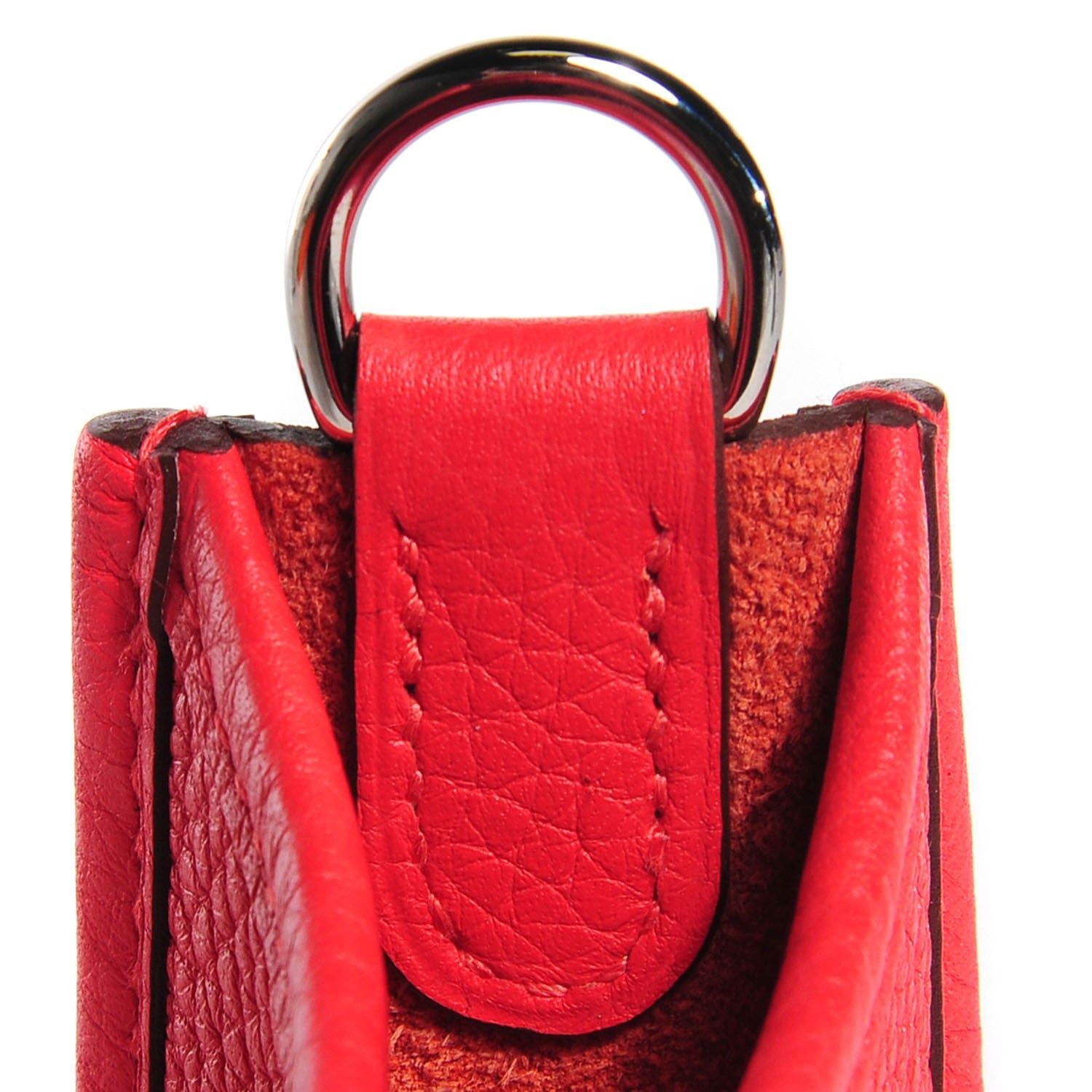 Hermes Taurillon Clemence Evelyne TPM Rouge Pivoine Rose Sakura 7 of 14