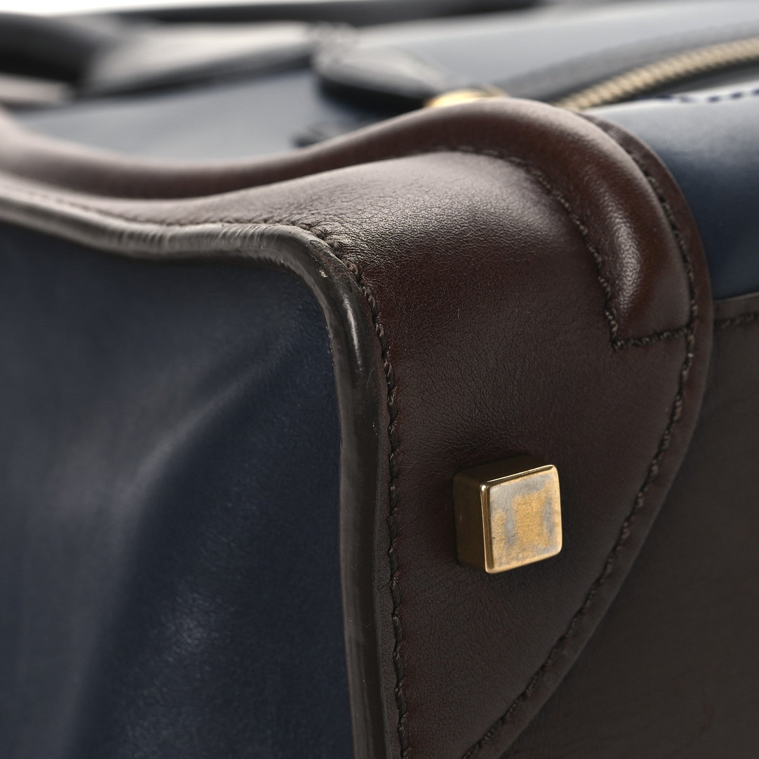 Celine Smooth Calfskin Mini Tri-Color Luggage Navy 8 of 14