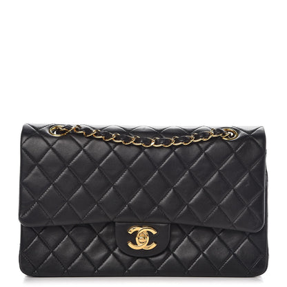Chanel Lambskin Quilted Medium Double Flap Black 1 of 10