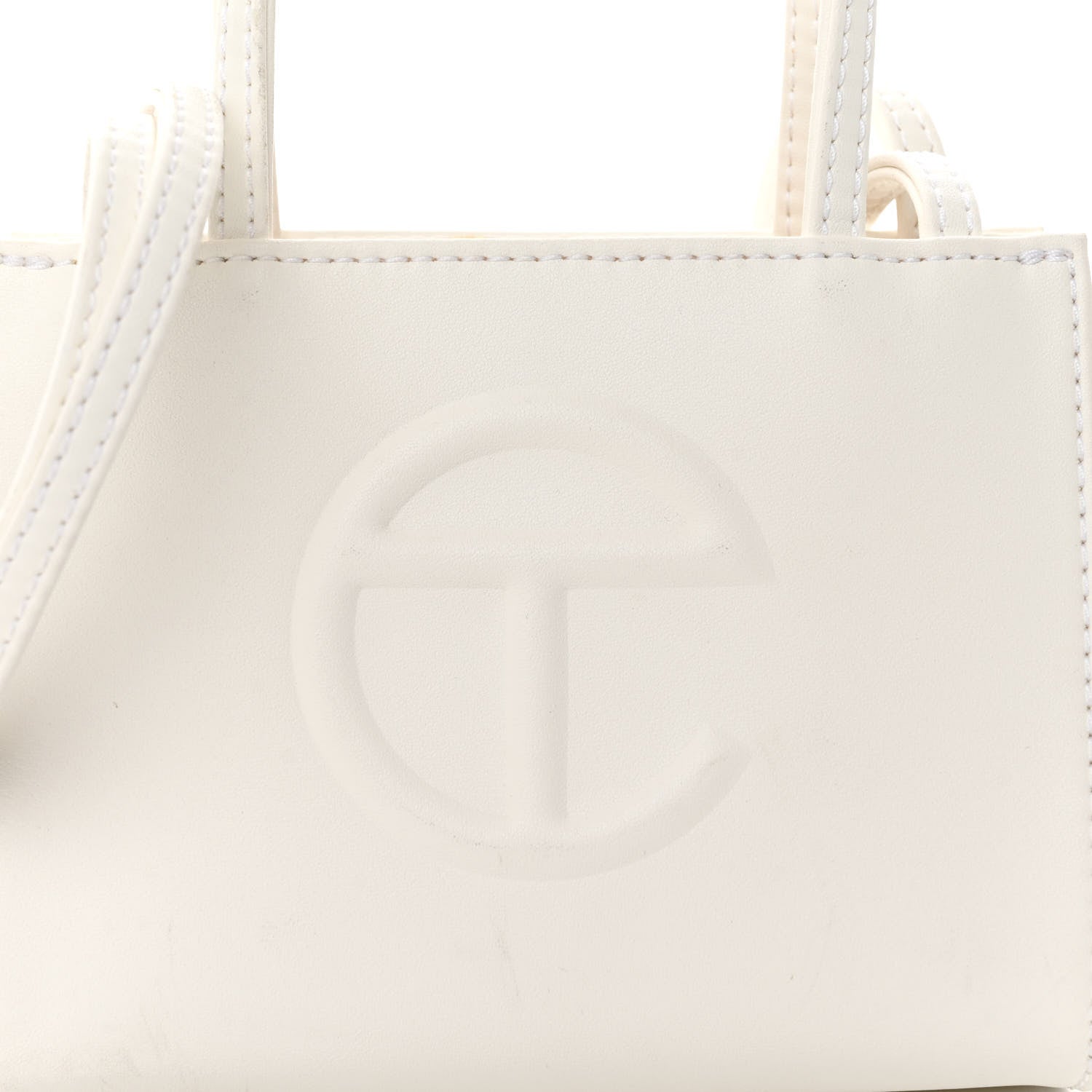 Telfar Vegan Leather Small Shopping Bag White 7 of 9