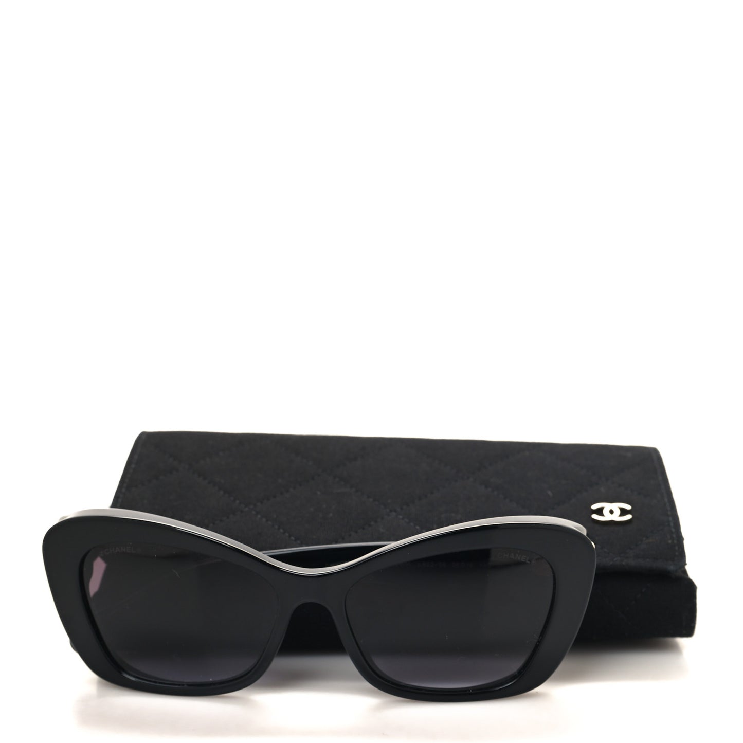 Acetate Pearl Cat Eye CC Sunglasses 5481-H Black