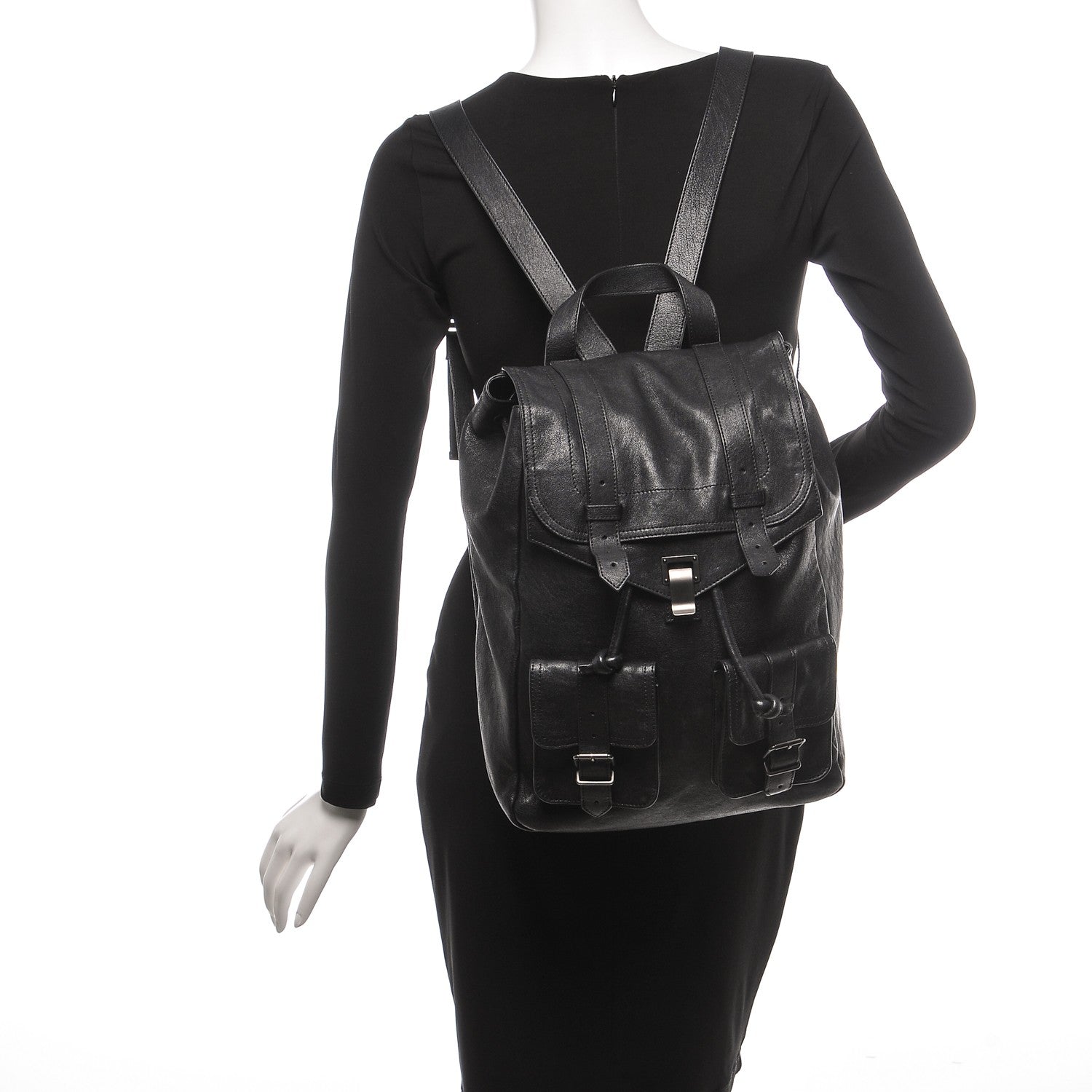 Proenza Schouler Lambskin PS1 Backpack Black 2 of 6